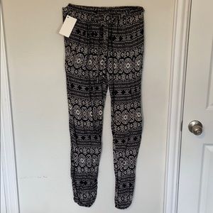 Women/Girls Linen Print Summer pants Limelight